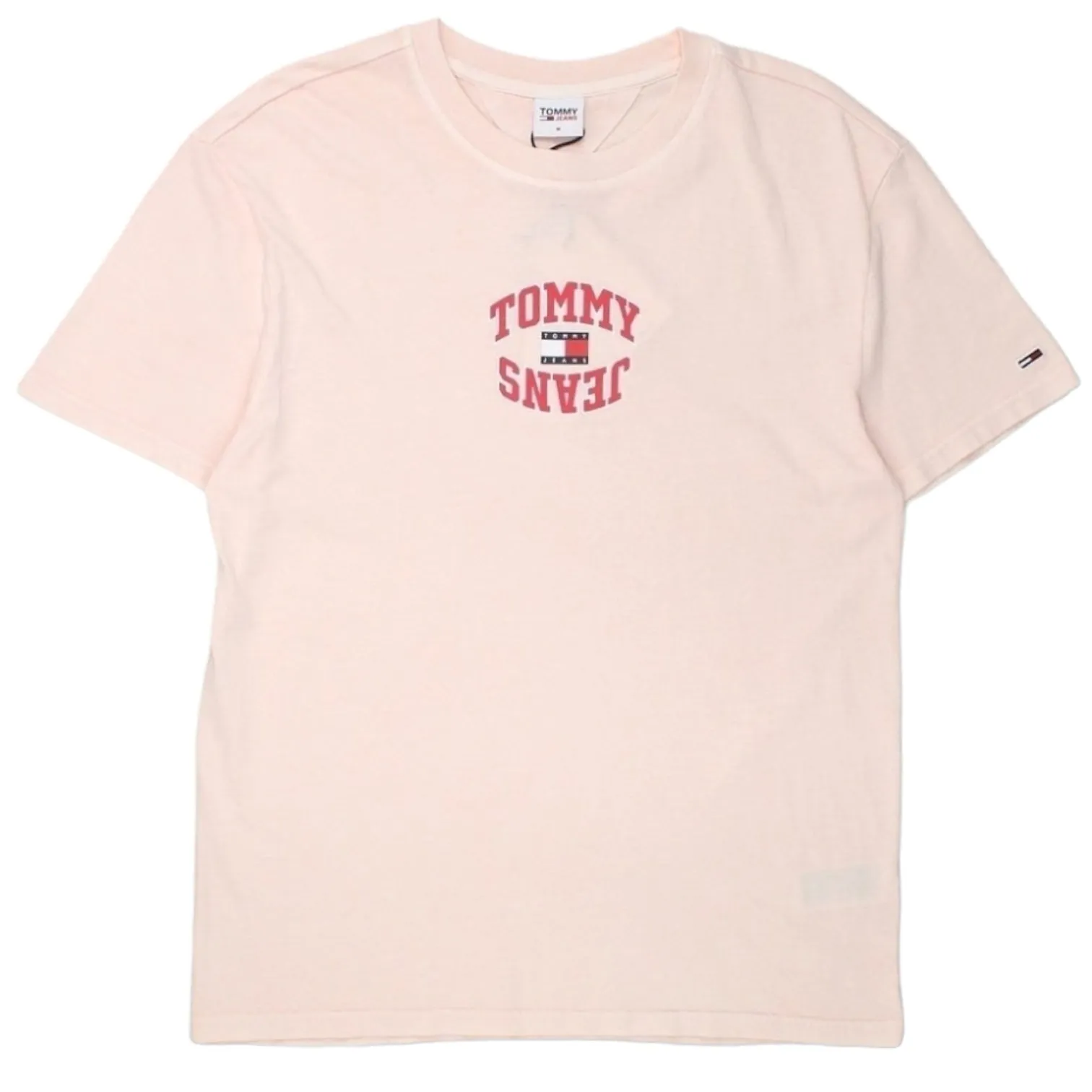 Tommy Jeans Pink Arched Logo Tee