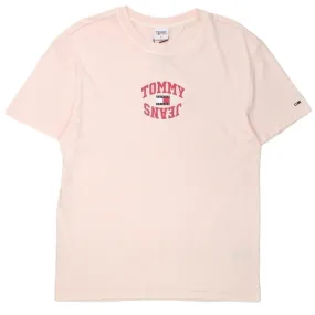 Tommy Jeans Pink Arched Logo Tee