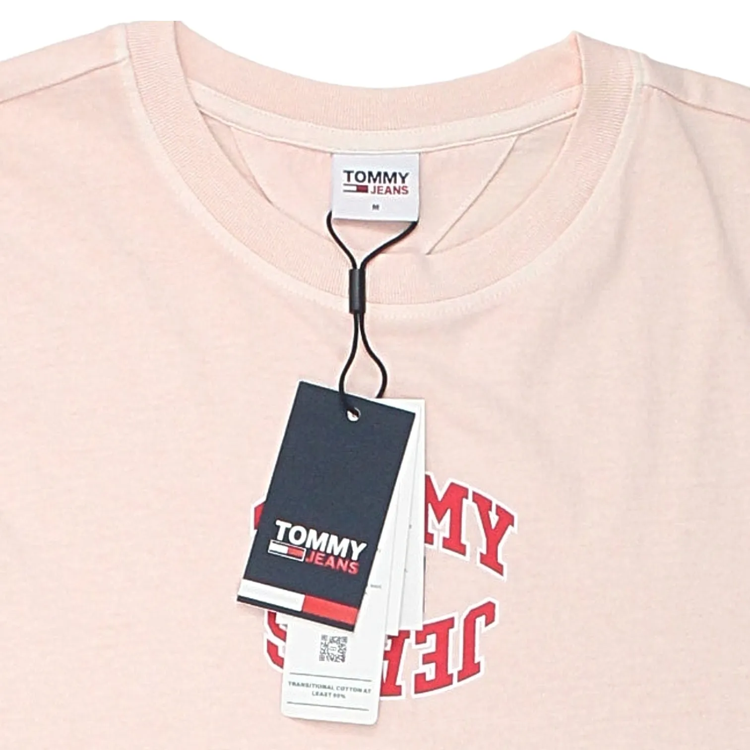 Tommy Jeans Pink Arched Logo Tee