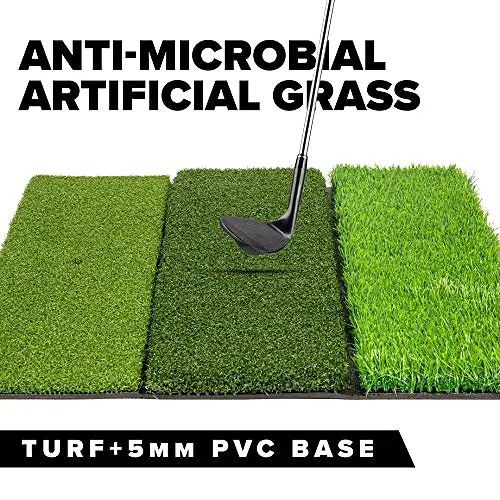 Top Tri Turf Hitting Mat for Backyard - 24 x 24 Inches Large Golf Practice Mat