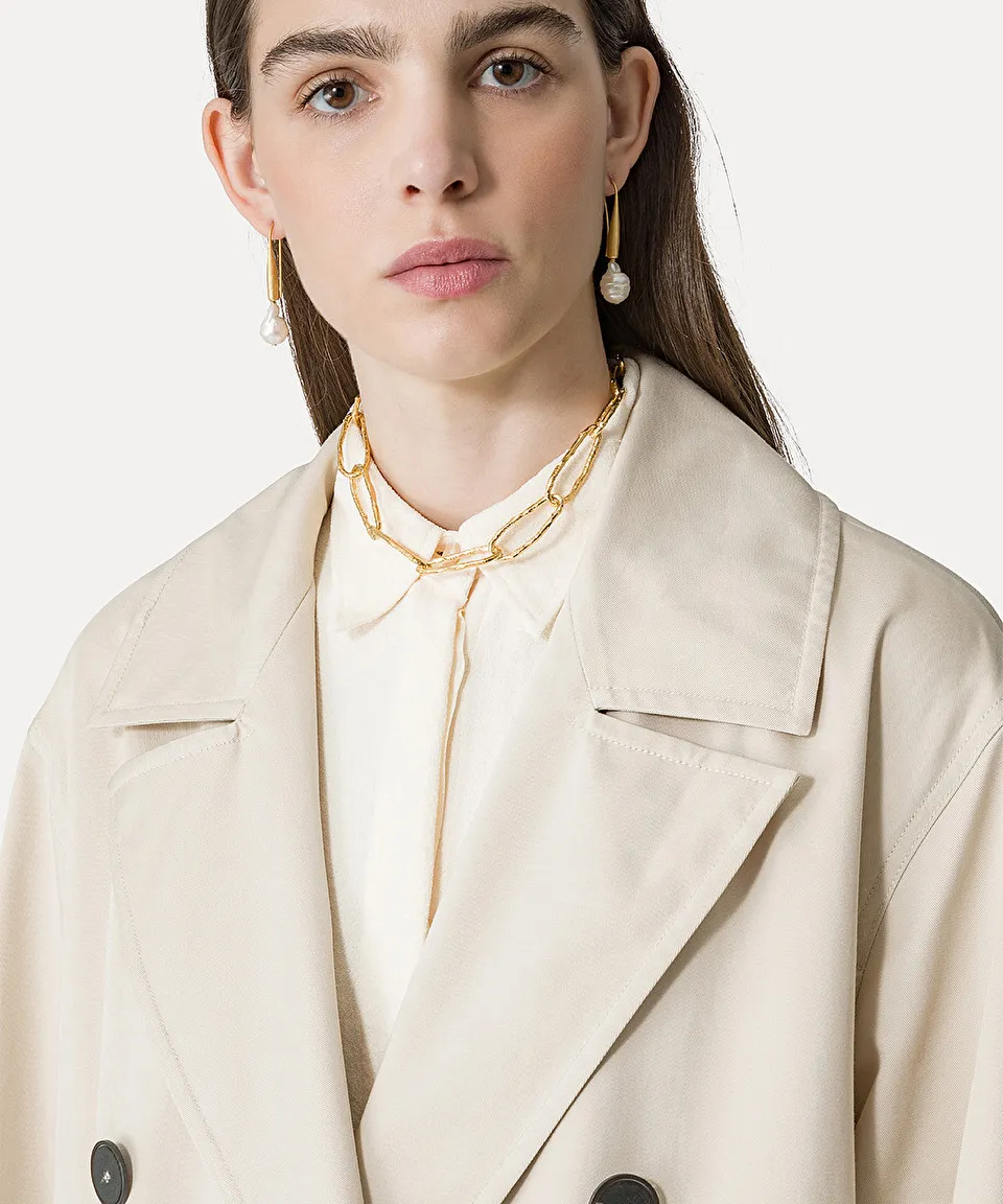 trench coat in waterproof gabardine