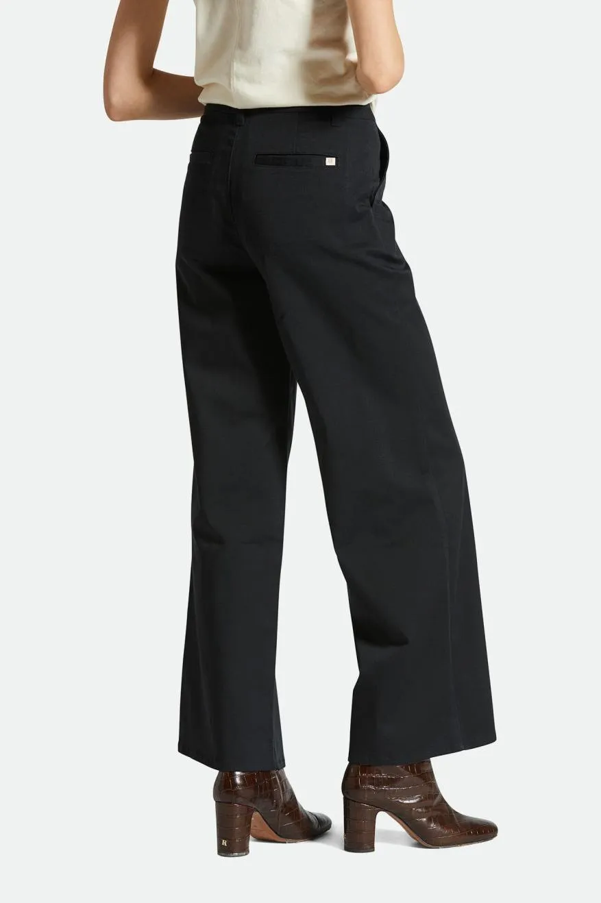 Victory Full Length Wide Leg Pant - Black