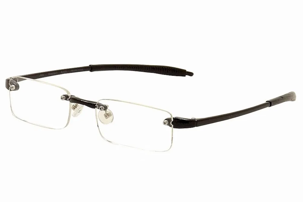 VisuaLites Vis1 Reading Glasses Men's Crystal Rimless +2.25