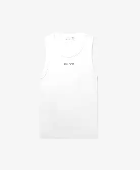 White Logotype Tank Top