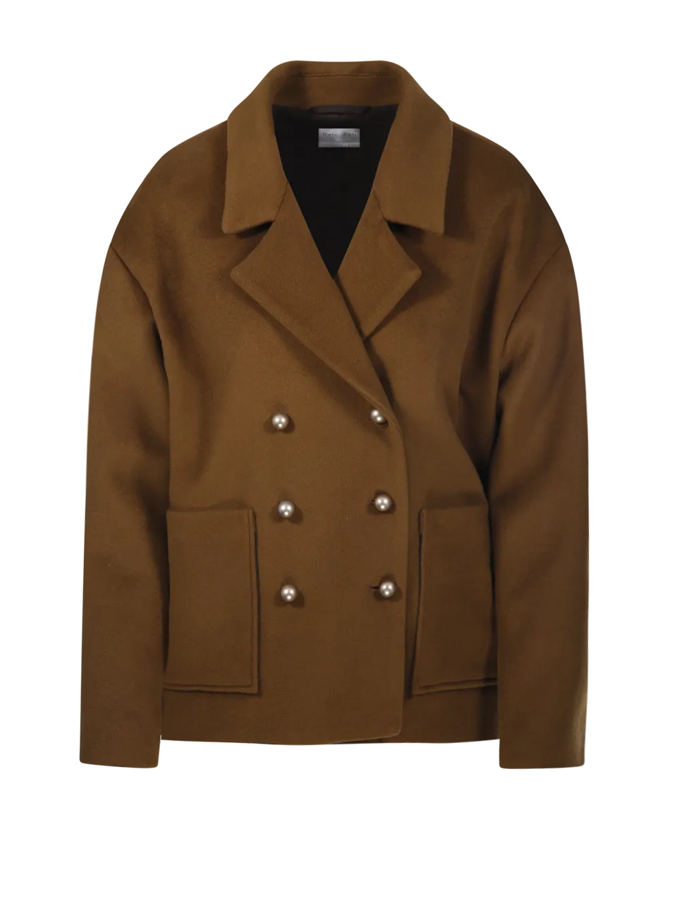 WOMAN FORTE FORTE BROWN VIRGIN WOOL COAT