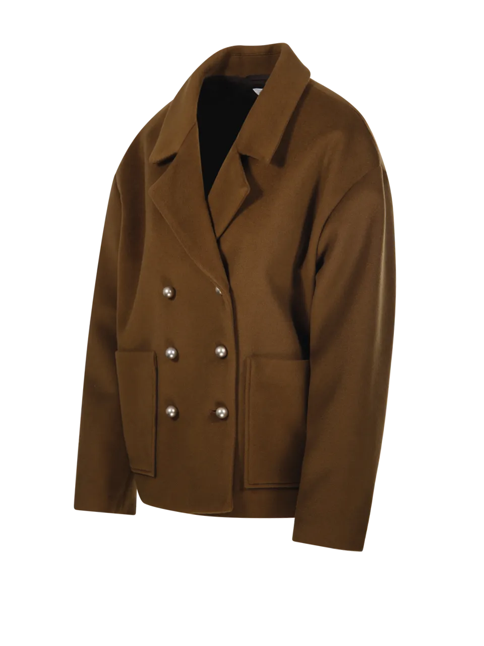 WOMAN FORTE FORTE BROWN VIRGIN WOOL COAT