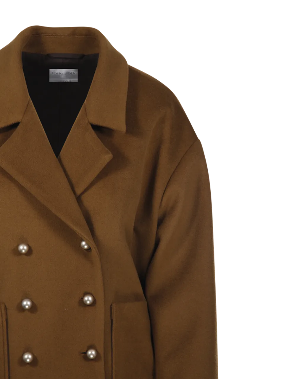 WOMAN FORTE FORTE BROWN VIRGIN WOOL COAT