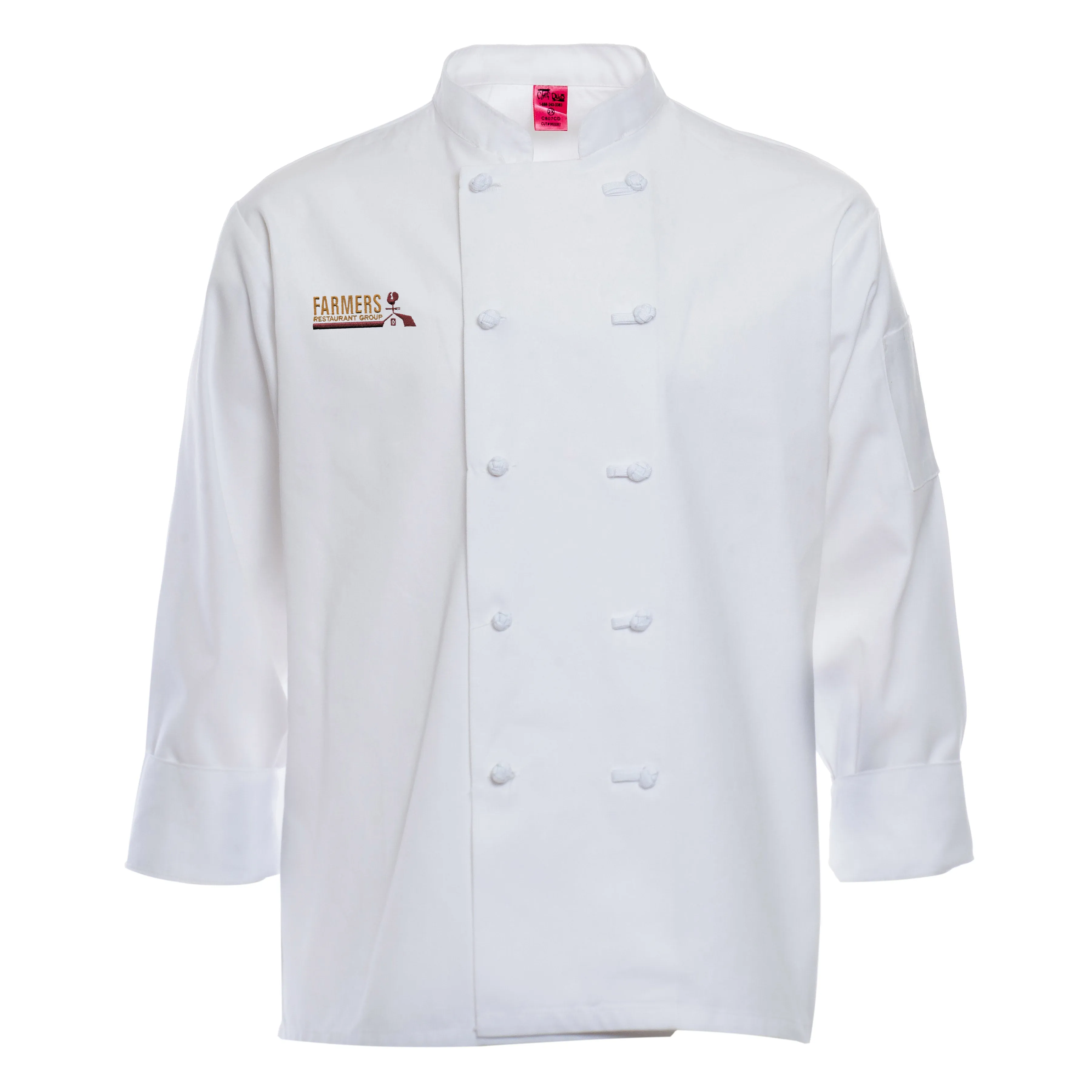 Womens Knot Button Chef Coat