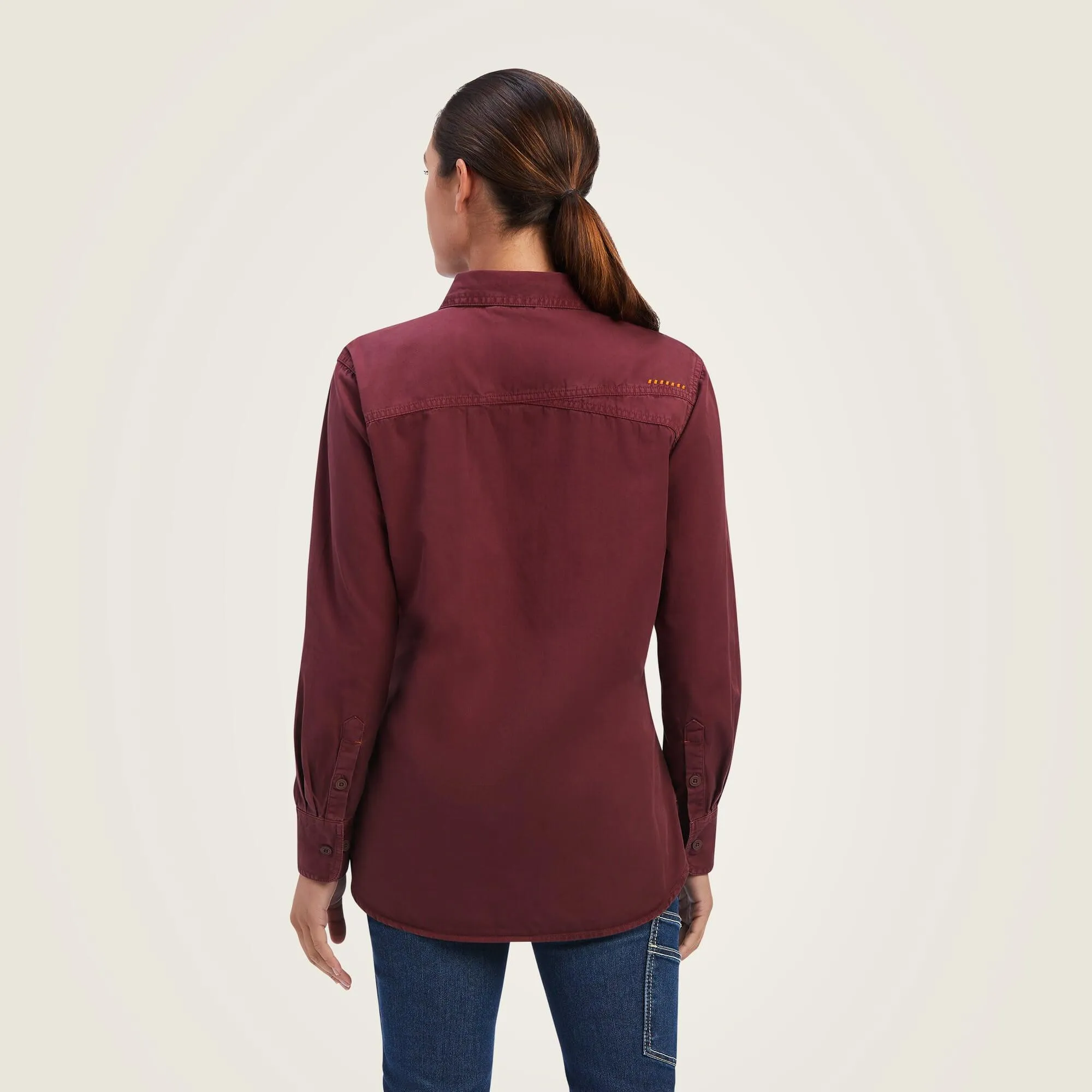 Women's Rebar Washed Twill Work Shirt - Port