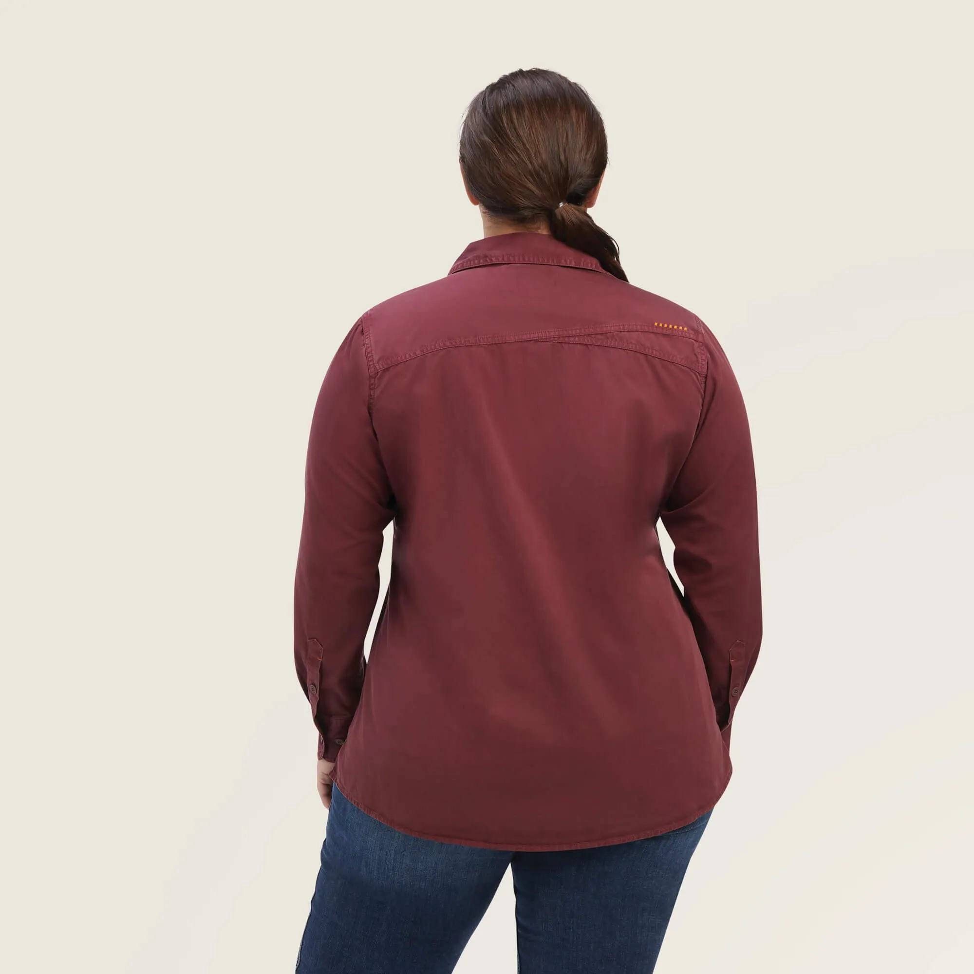 Women's Rebar Washed Twill Work Shirt - Port