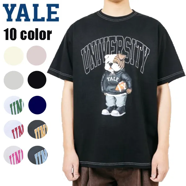 YALE  |Unisex Street Style Plain T-Shirts