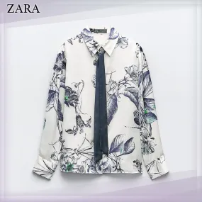 ZARA  |Casual Style Office Style Shirts & Blouses